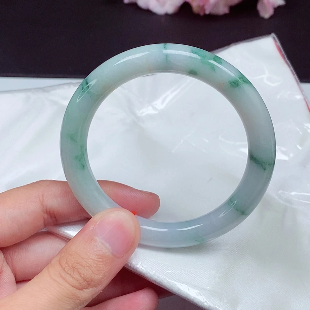 翡翠未镶嵌手镯56.7圈口