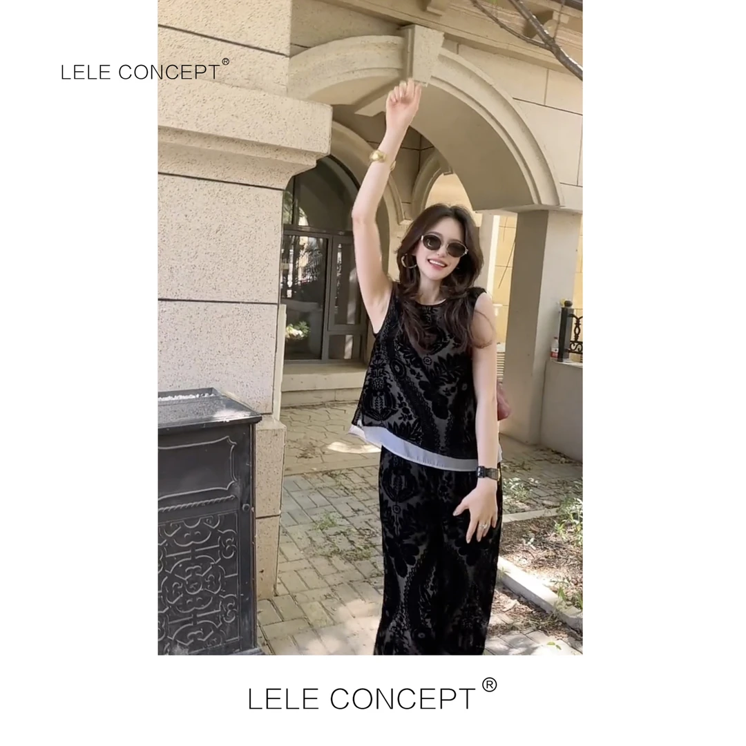 LELE CONCEPT丨【美超】高级感压花丝绒套装T0148