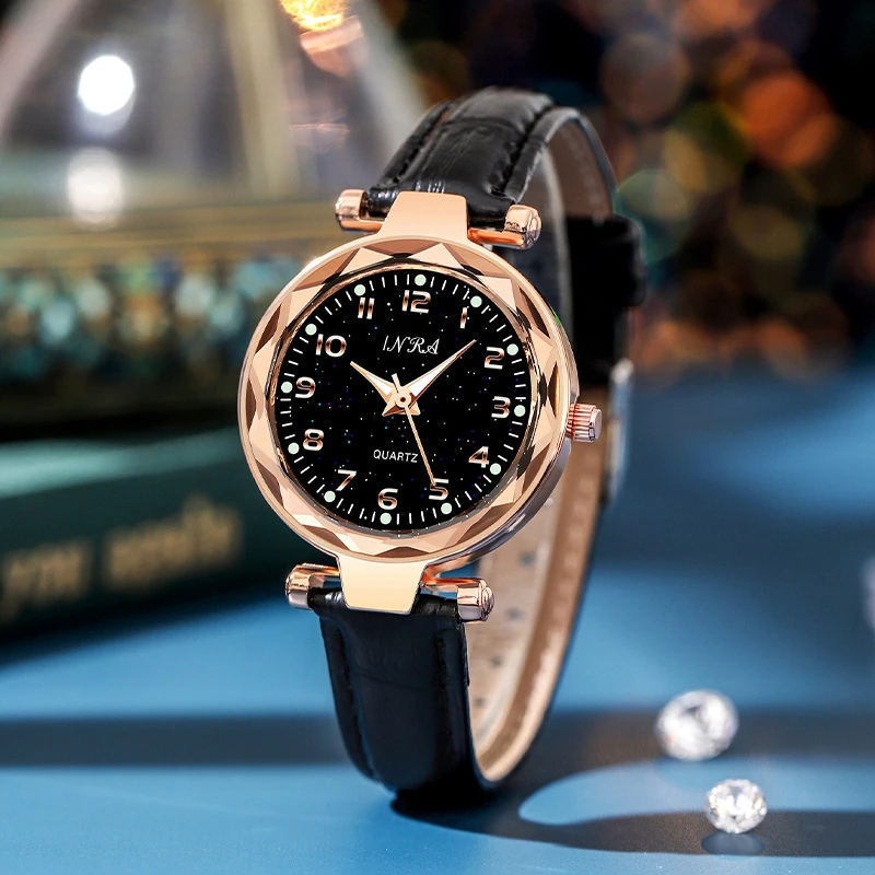 【X】新款星光点缀时尚精美腕表 5813黑色