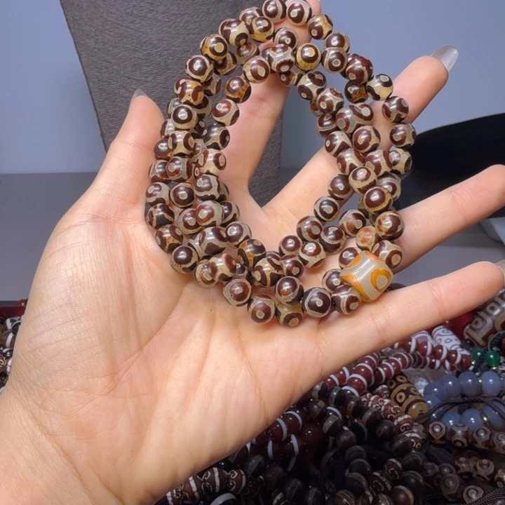 玛瑙/玉髓未镶嵌手链天珠888