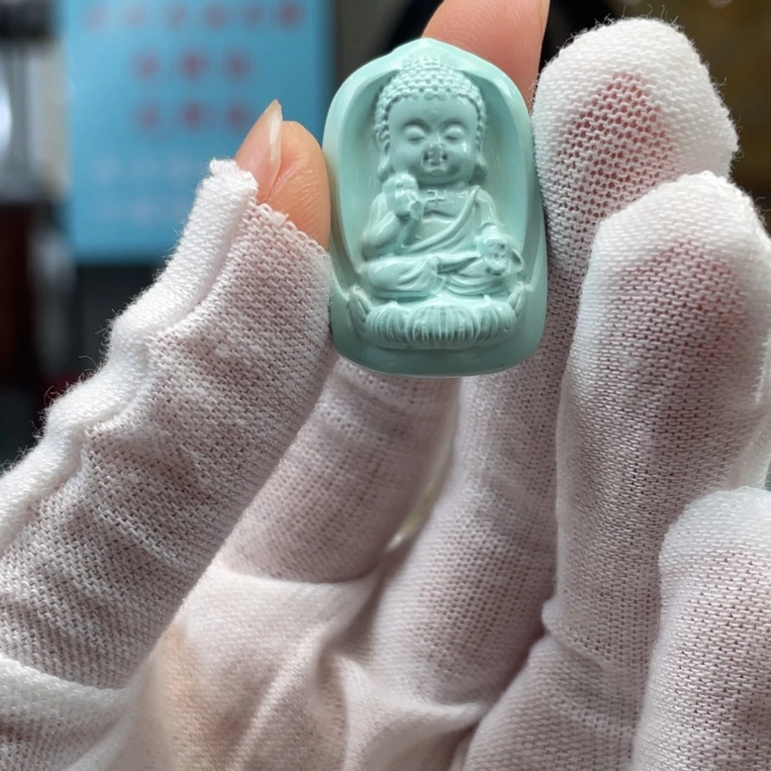 绿松石未镶嵌挂件