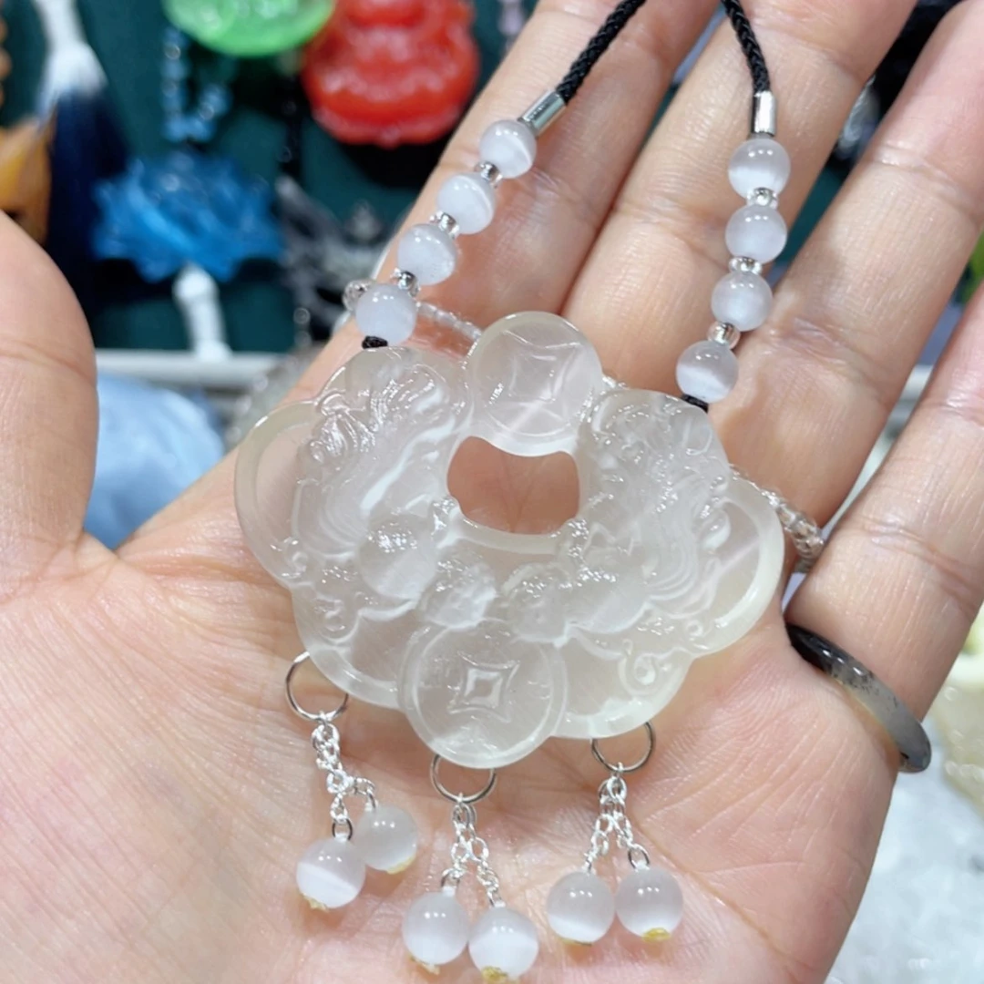 【闪购商品】未镶嵌岫玉颈饰34项链