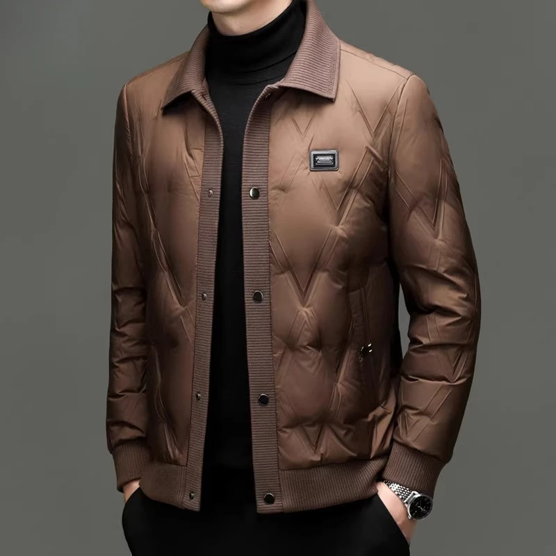 Louis Fordea/路易弗狄羽绒服男款冬季翻领短款防寒大气保暖外套