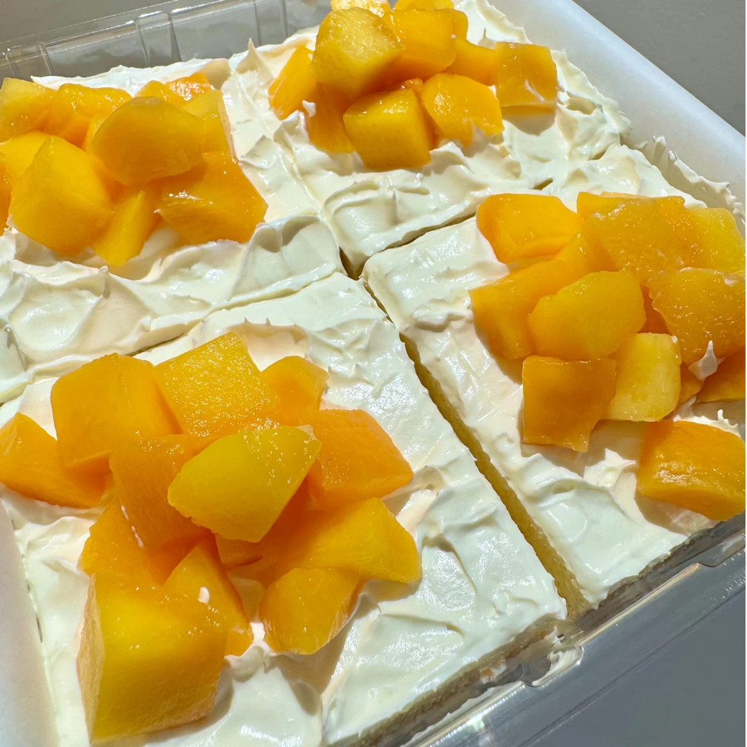 【官方补贴中】黄桃酸奶蛋糕顺丰京东冷链4块奶油蛋糕冰淇淋口味6寸左右350g/盒甜品下午茶蛋糕美食