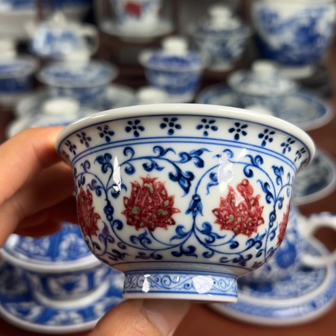 A***理陶瓷茶具青花家用