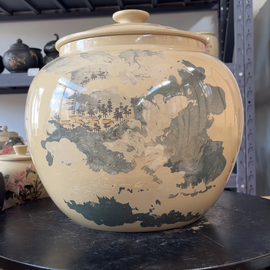 白泥水亮光存茶罐醒茶罐微瑕47