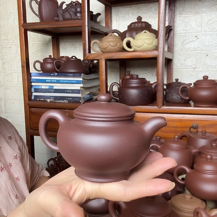 茶壶紫砂掇只300cc半手工