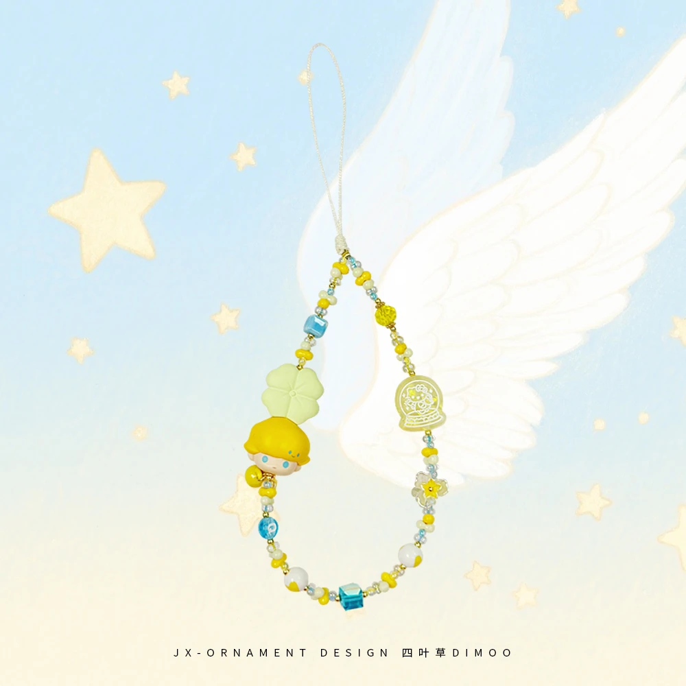 设计师品牌【四叶草DIMOO绳子款】JX饰品原创DIY泡泡玛特手机链串珠