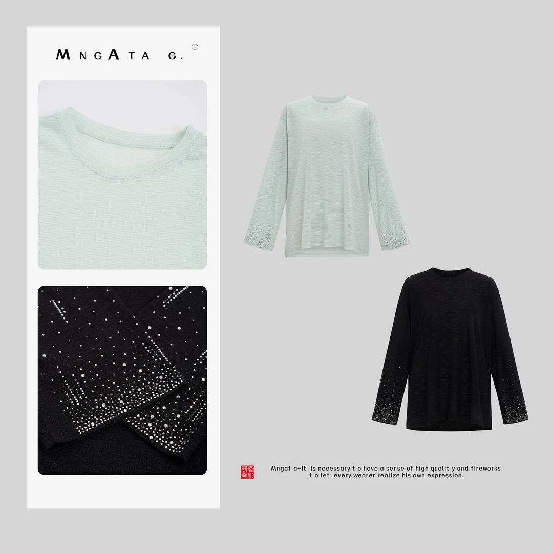 MNGATA G.宫小妍【满目星河】棉质烫钻秋冬新中式中国风上衣4122331