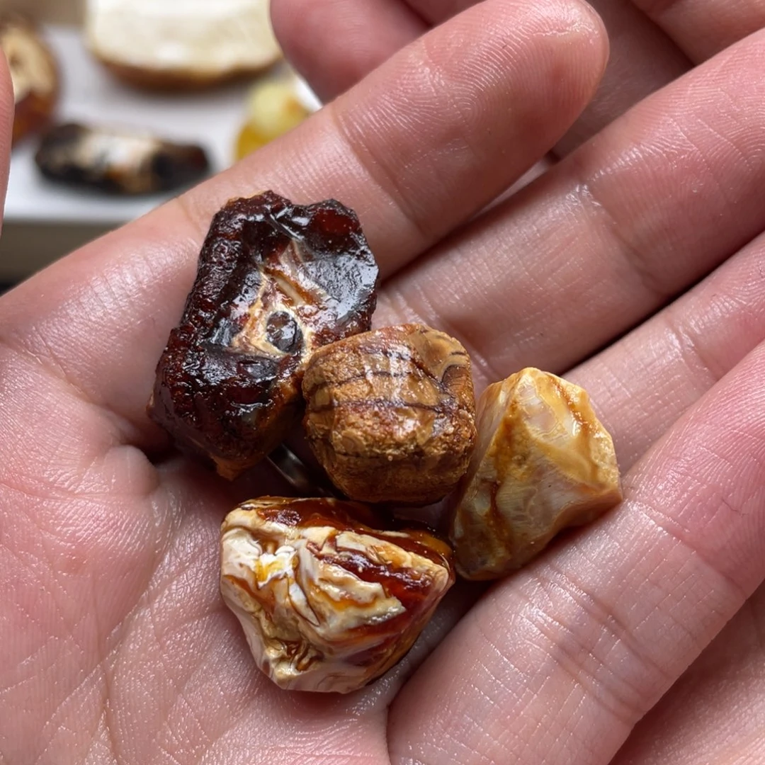 格***爸定制琥珀未镶嵌天然蜜蜡