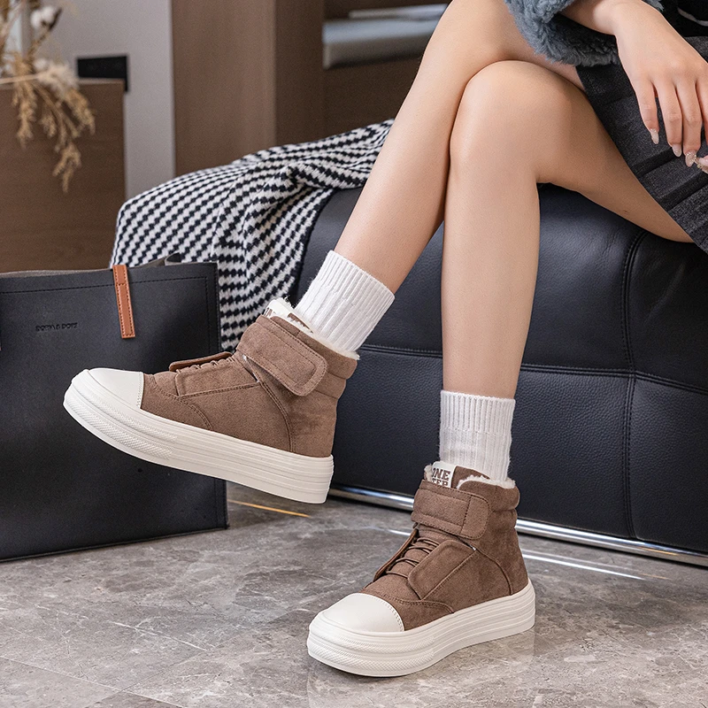 【超轻系列2.0】女靴冬季加厚绒舒适休闲百搭个性底帆布鞋25W121