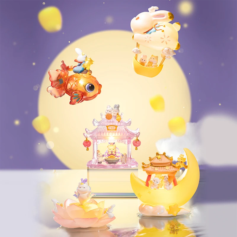 宫廷宝贝宫猫月宫灯会盲盒新款摆件文创潮玩公仔创意仪式感礼物