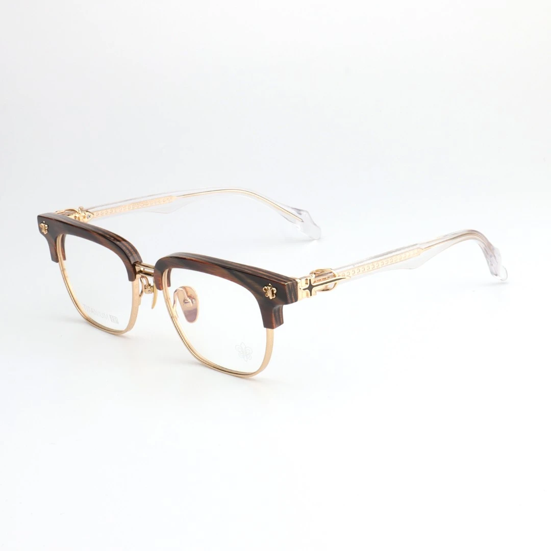 【免费配镜】太刀克罗317眼镜复古华意板材半框近视眼镜框手工打造