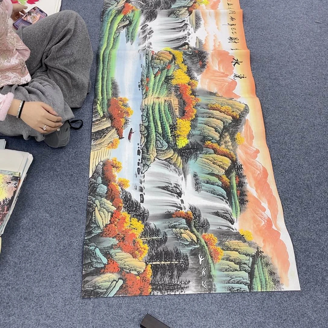 国国画作品小姐姐放漏…