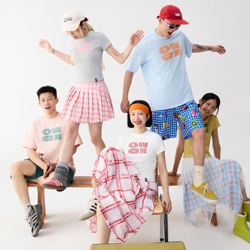 OWOX索罗娜凉感logo短T恤情侣装短袖