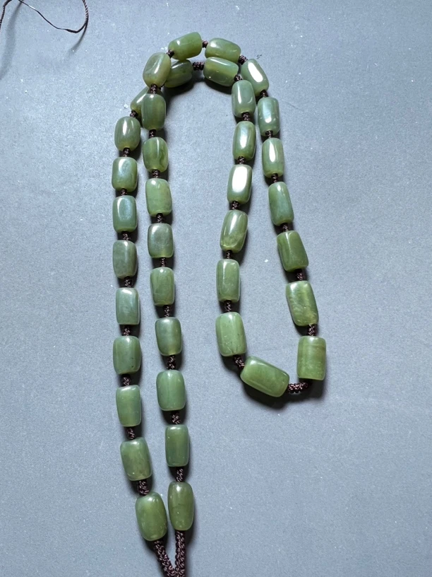 天然和田玉竹节链 加长时尚百搭