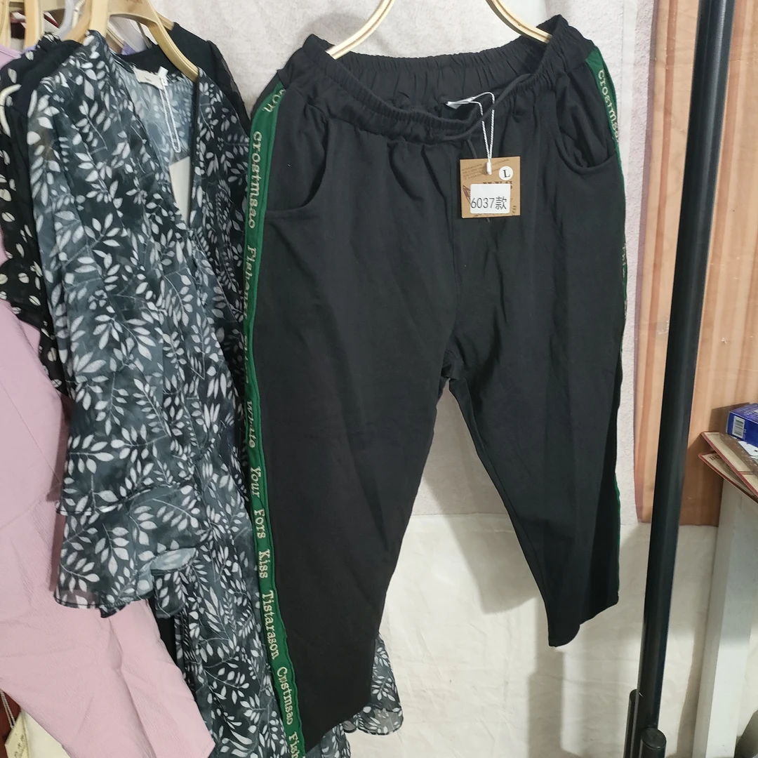 夏季弹力棉休闲八分裤