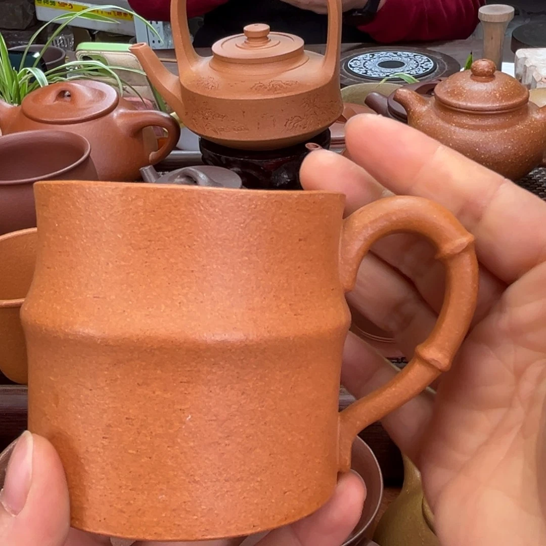 紫砂茶壶沧**粟杯子黄降坡