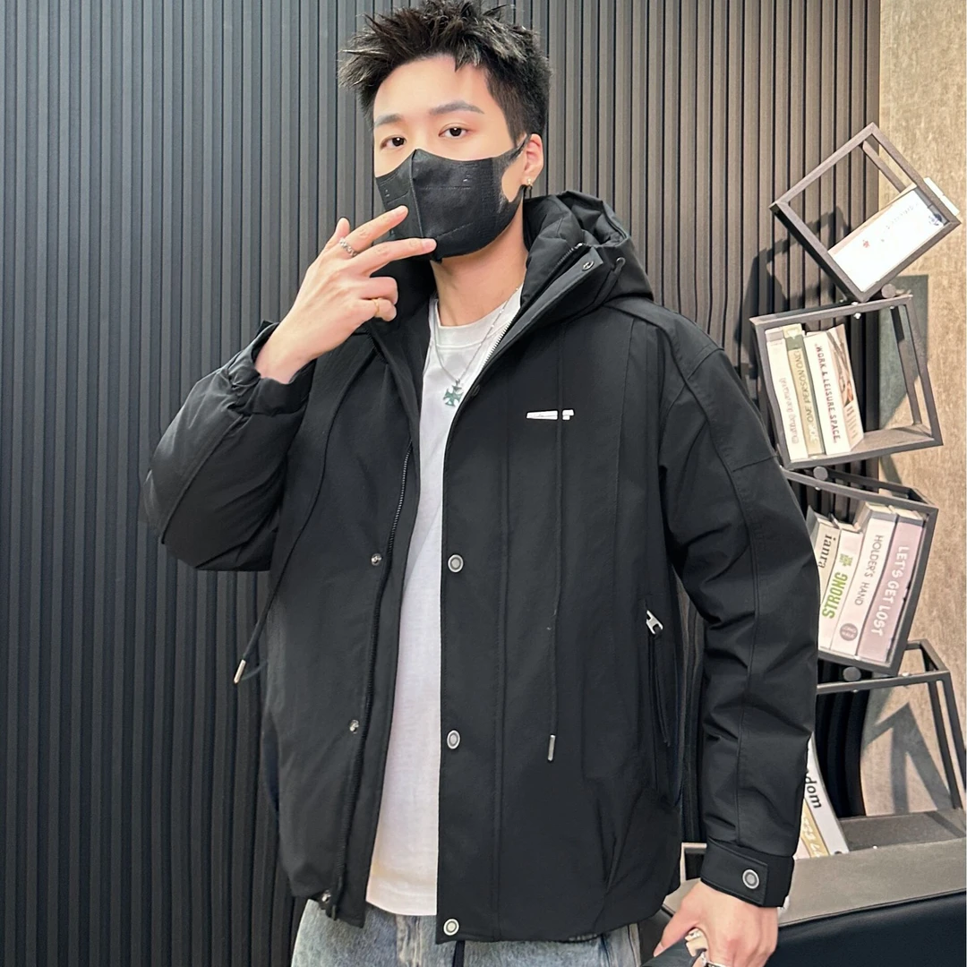 110890#秋冬羽服外套2025新款连帽男士保暖休闲户外工装