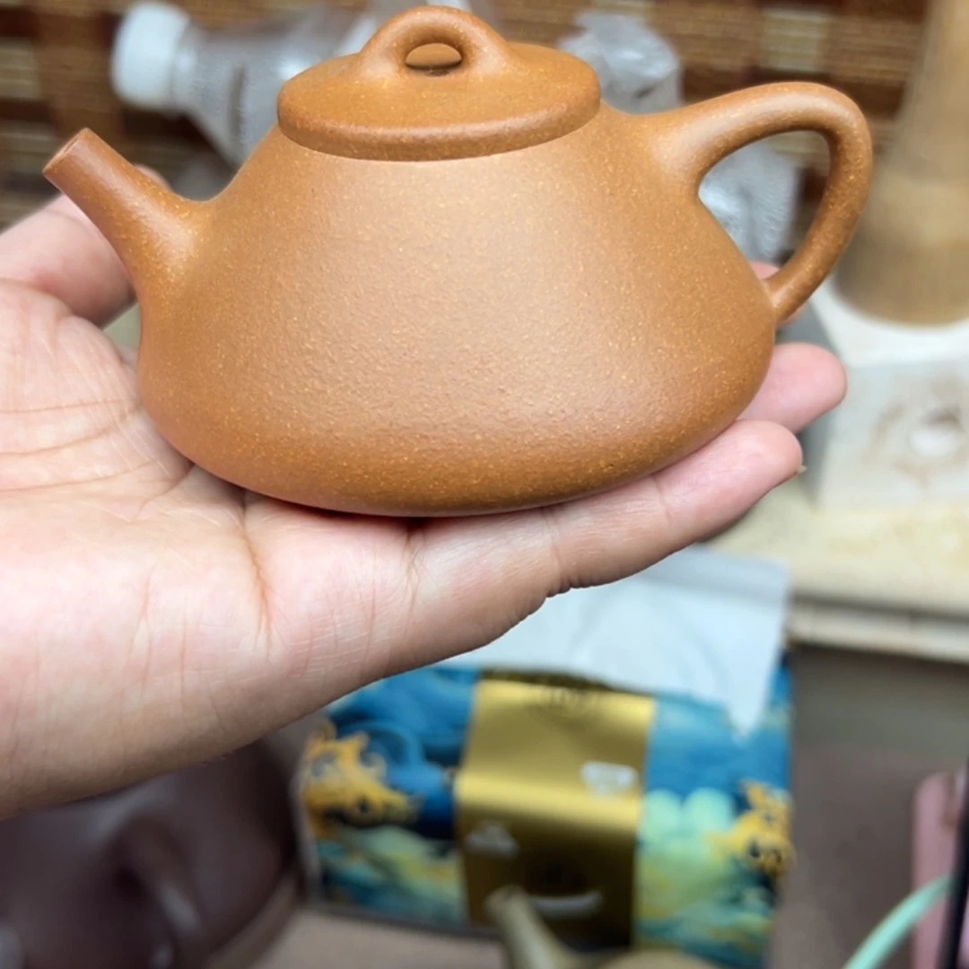 茶壶紫砂半手工子冶黄金段