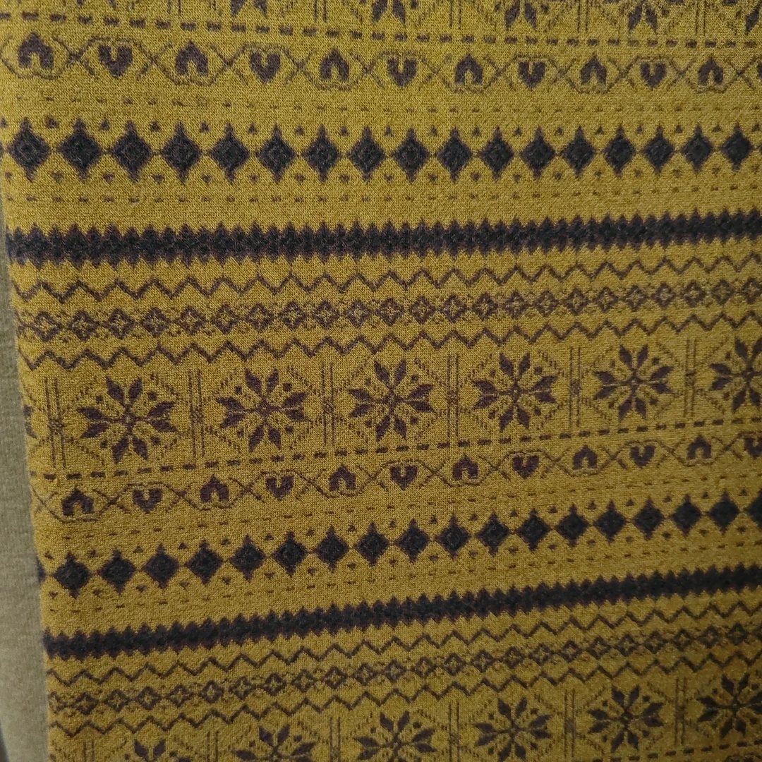 民族风布料 姜黄雪花条