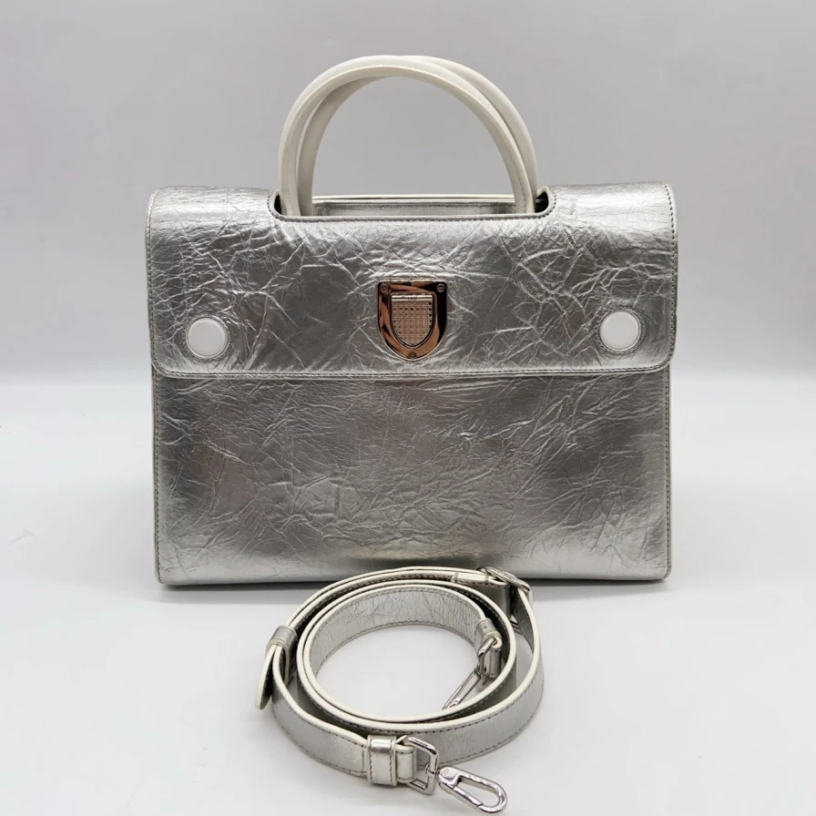 95新 DIOR/迪奥 1033 5344 迪奥银色盾牌手提斜挎