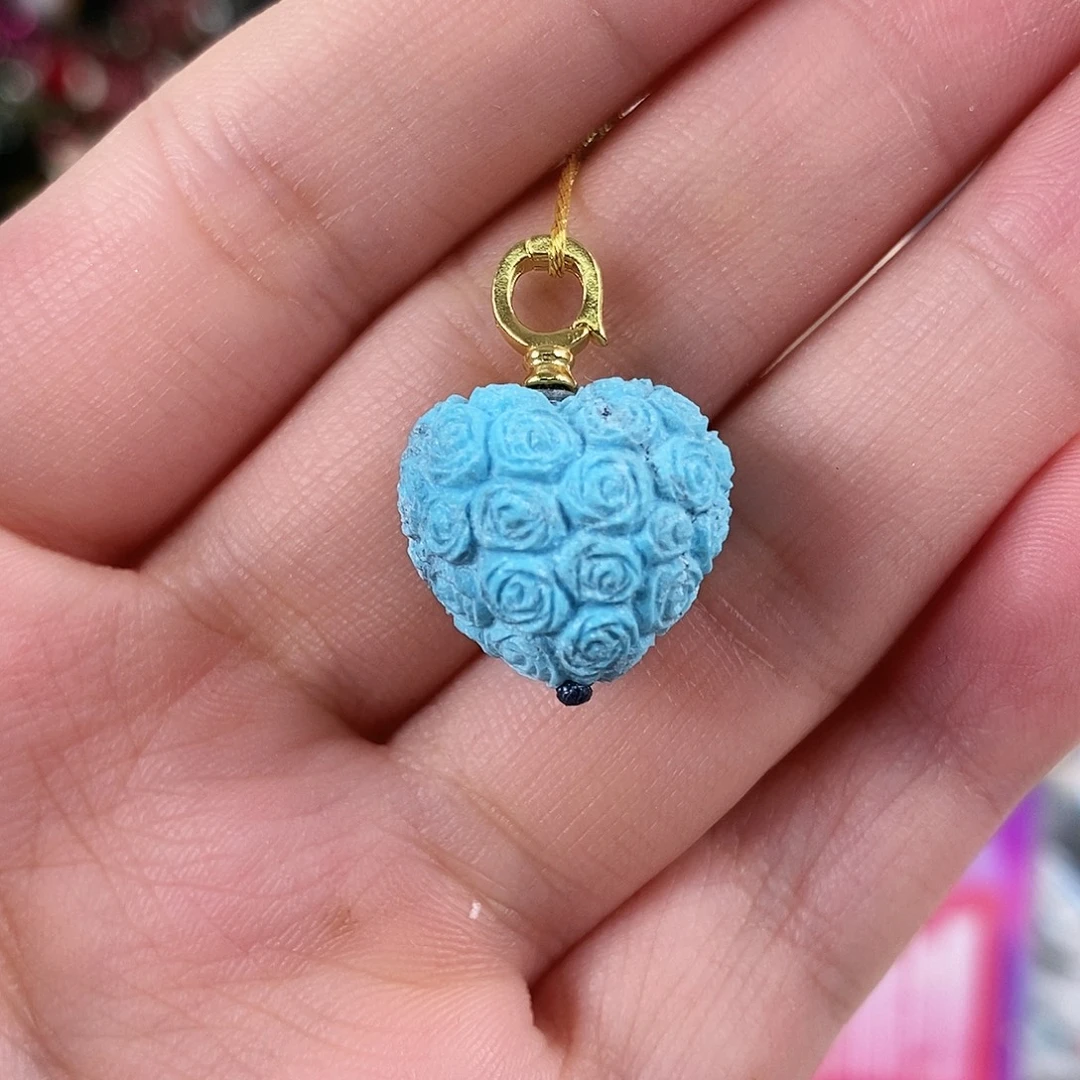 绿松石银S925镀金镶嵌珠宝奇石