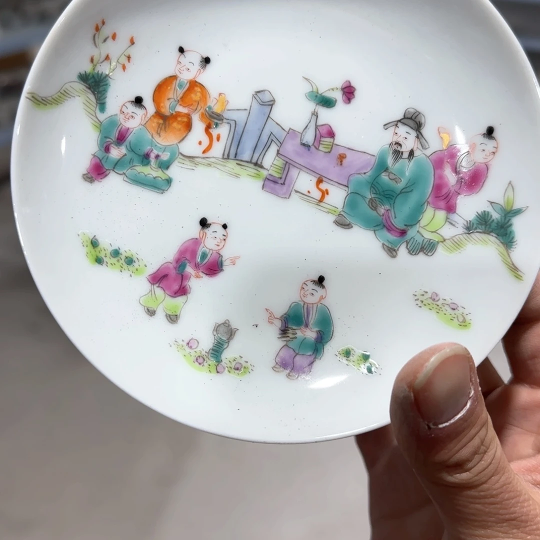 瓷片摆件手绘瓷器全部处理