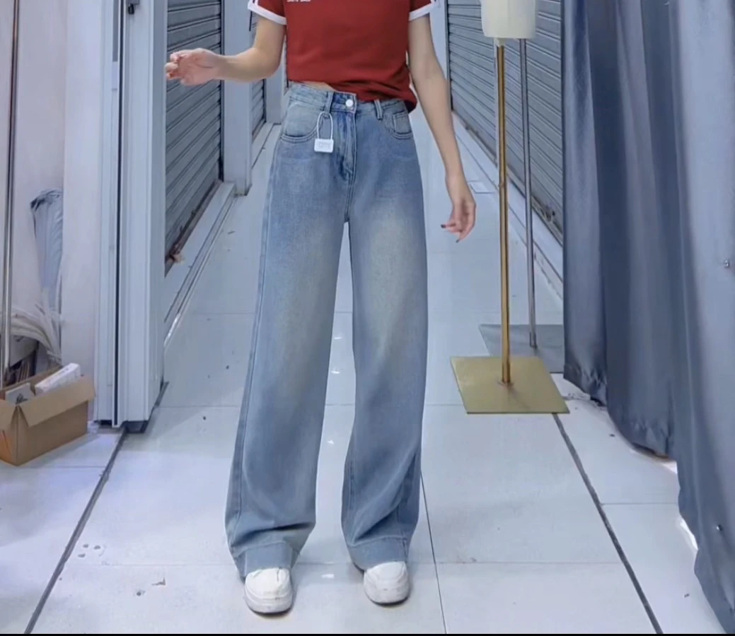 《盈盈家》春款牛仔阔腿裤88522