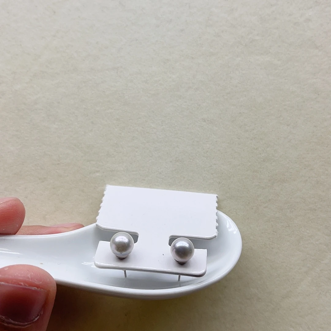 耳饰银S925镶嵌海水珍珠