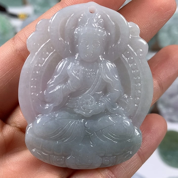 颈饰未镶嵌翡翠时来运转观音福利