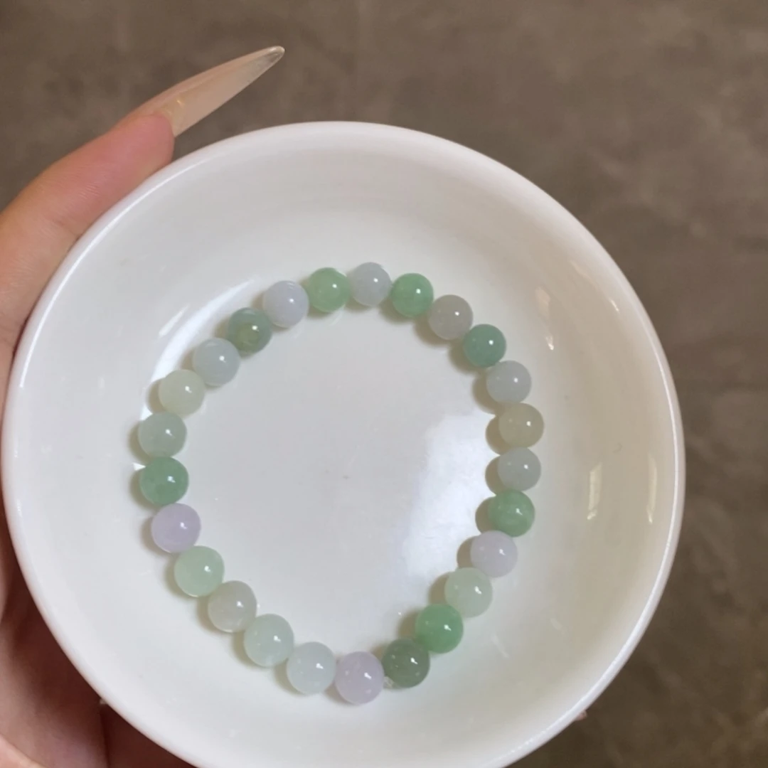 翡翠未镶嵌手链多宝卡7