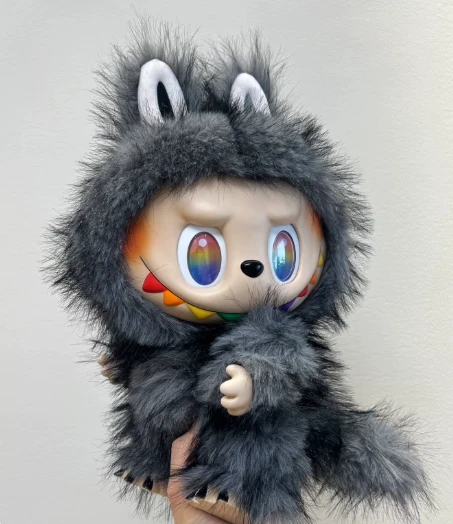 38cm 二创改娃 七彩牙齿 搪胶公仔