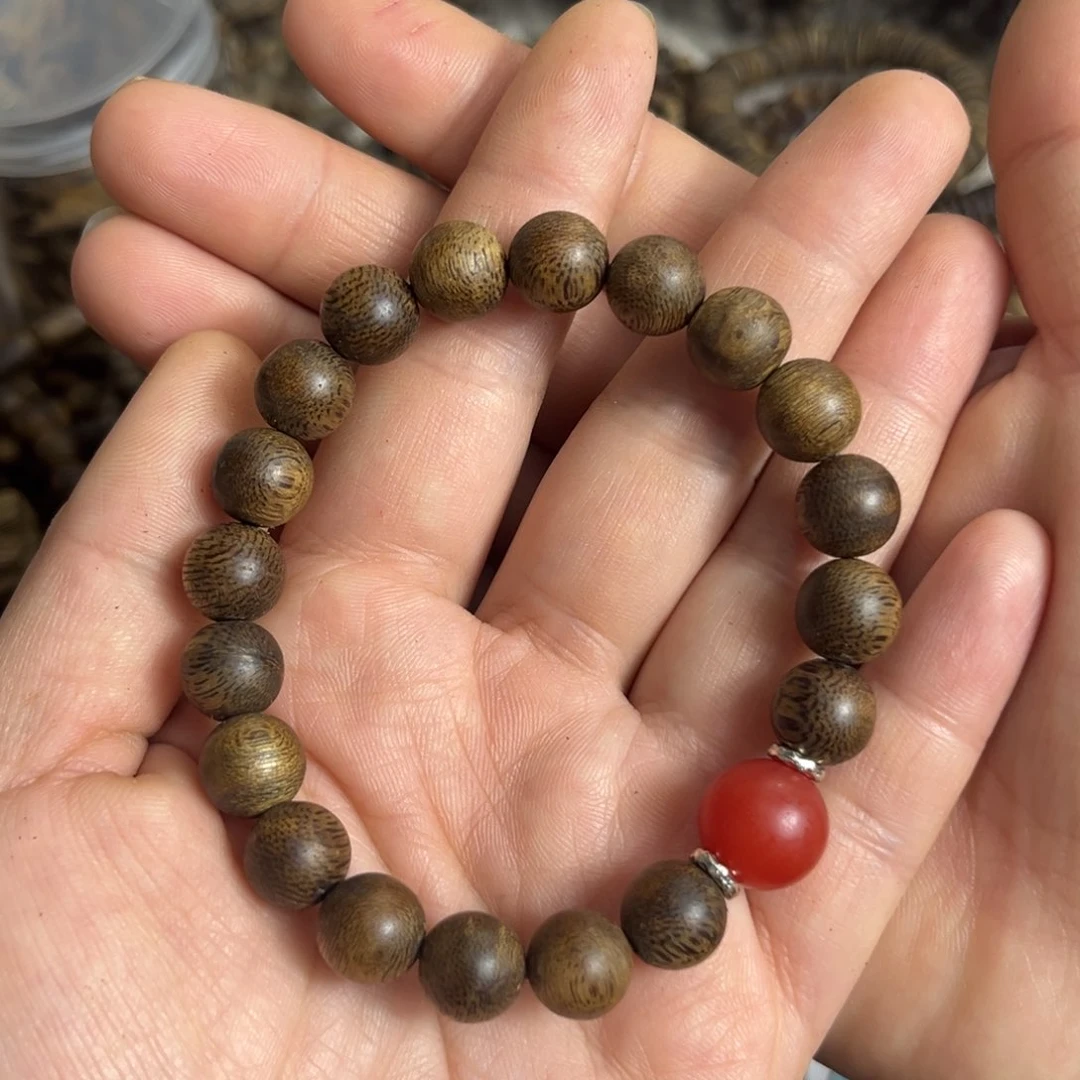 沉香手串奇楠九九沉1.0单圈