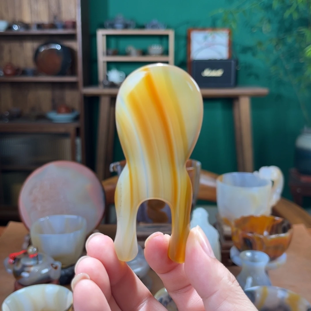 玛瑙/玉髓未镶嵌鼻刮