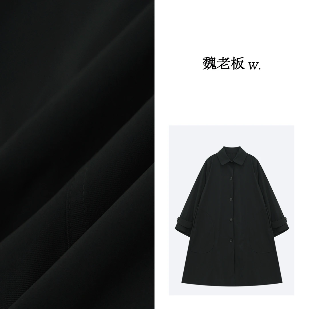 W.Diva【魏老板】极简风舒柔特风衣51C181215