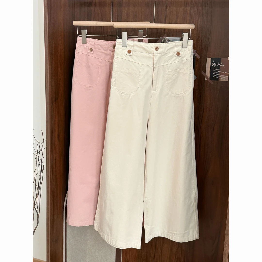 【歡囍夏季清仓】韩版ins宽松文艺高腰显瘦九分直筒休闲裤