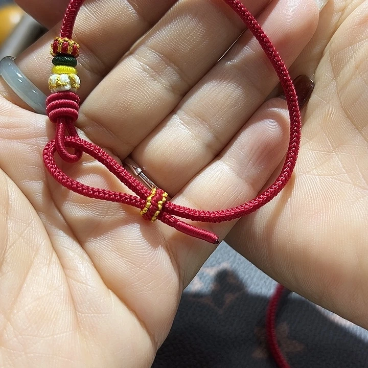 非金属布艺精工制作八股大红手绳