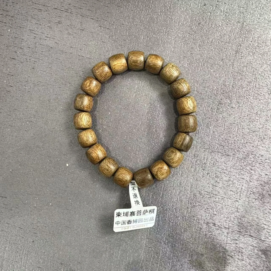 中国香博园沉香柬埔寨菩萨棋1.0桶珠单圈手串yp900103