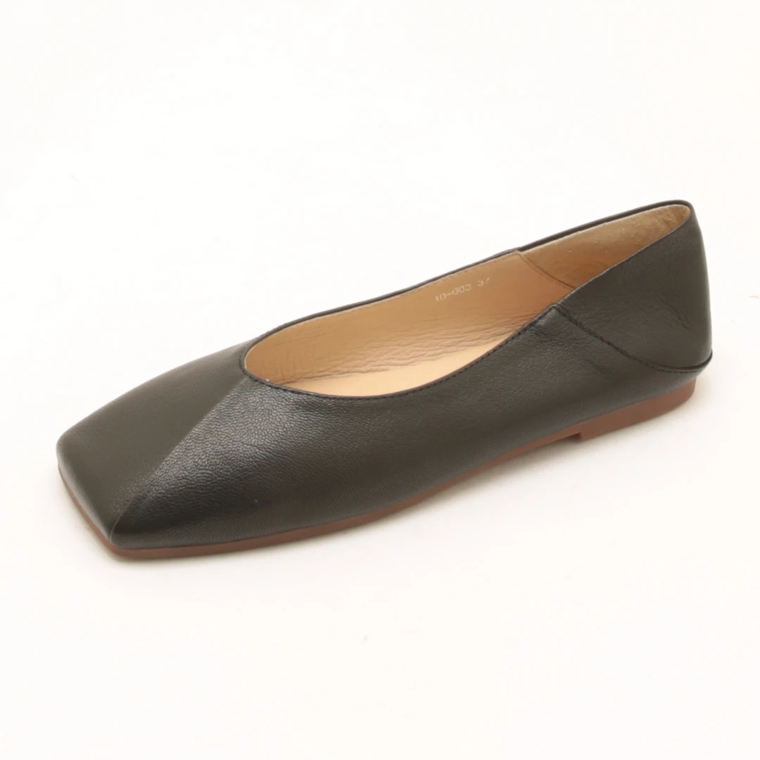 6313春季新款气质方头平底奶奶鞋女简约百搭浅口舒适软底单鞋