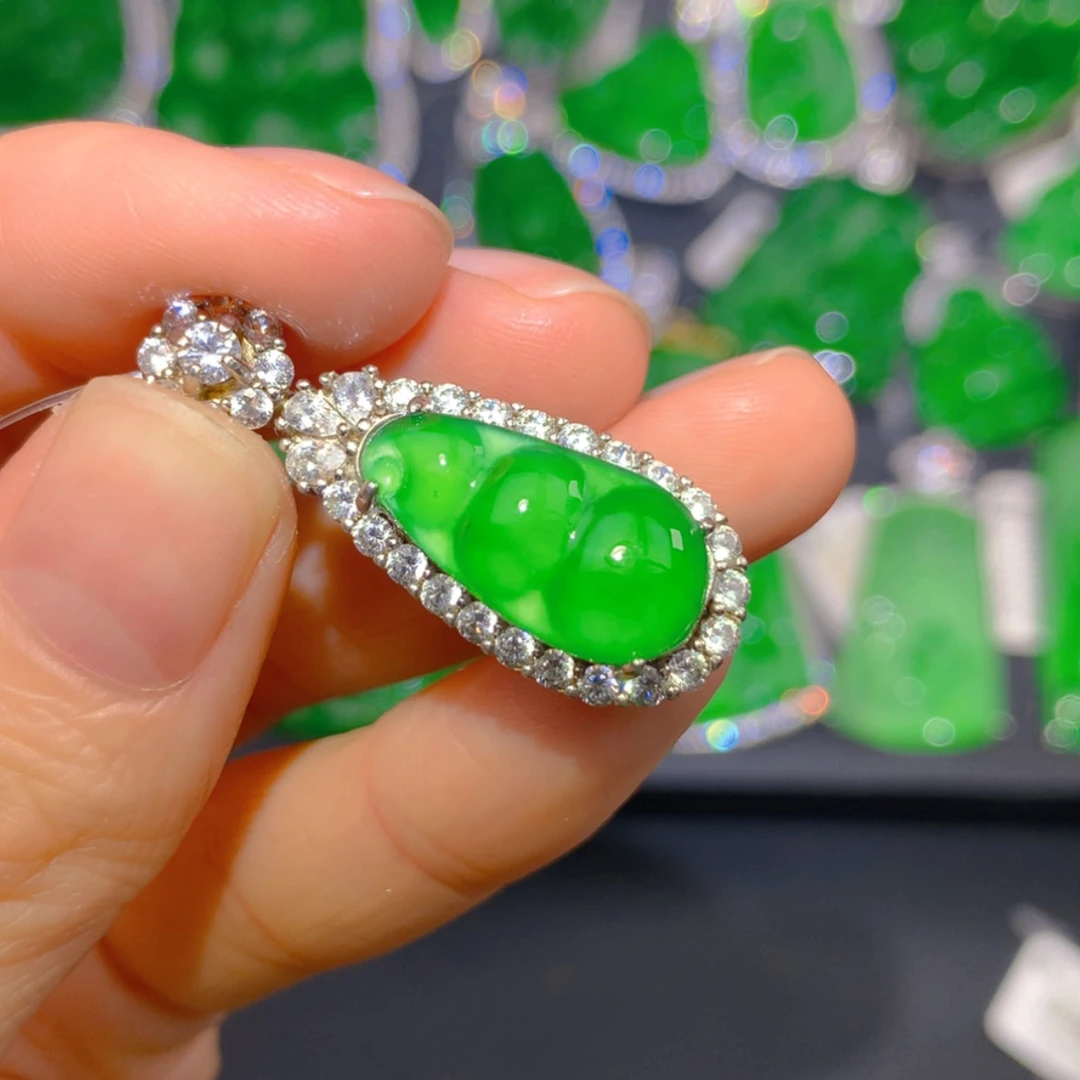 【闪购商品】翡翠颈饰银S925镶嵌111111