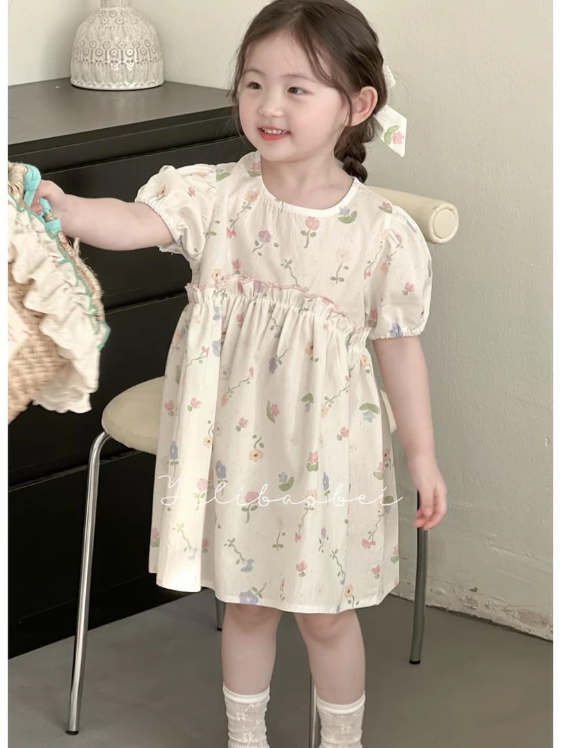 【谷谷家】双色彩色棉布裙