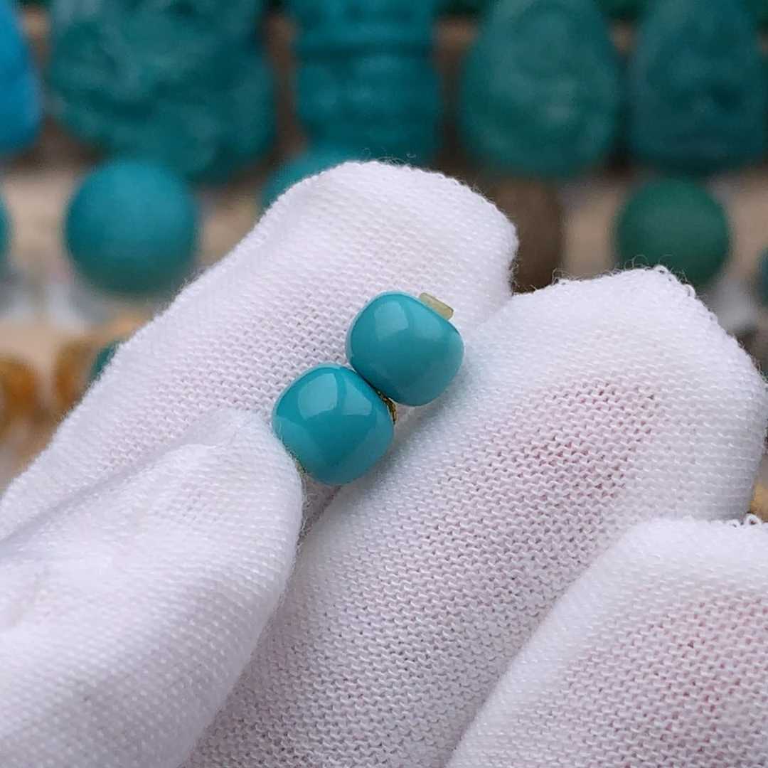 未镶嵌绿松石珠宝奇石7mm