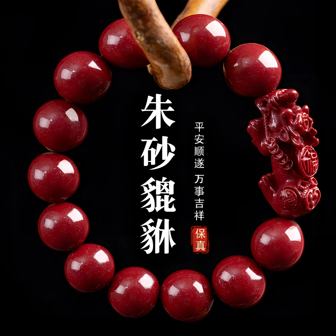 【峰哥】貔貅款特大号高含量紫朱砂手串卡16大尺寸藏收级