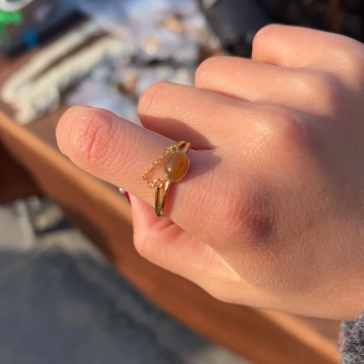 和田玉戒指银S925镶嵌