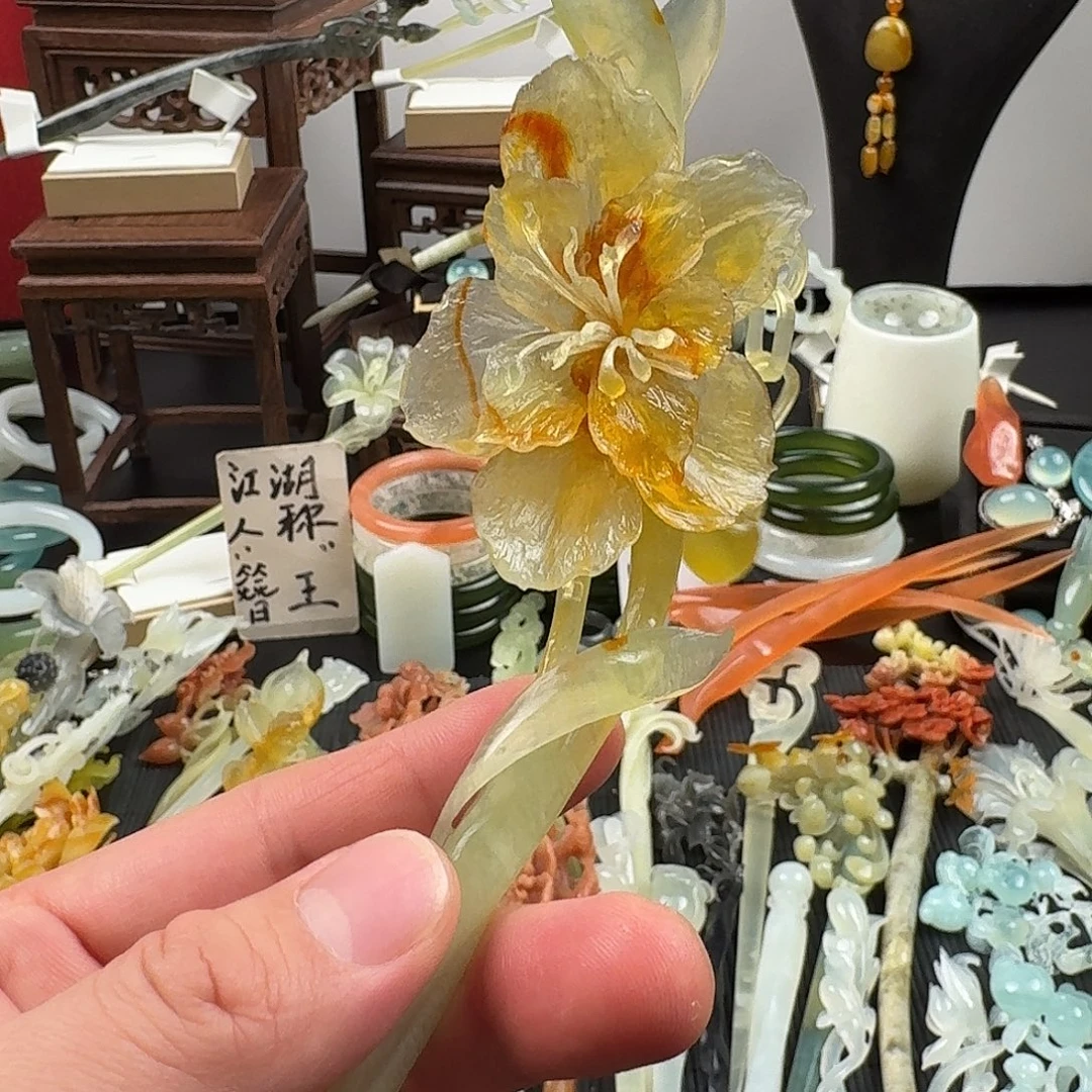 n***b蛇纹石玉未镶嵌发饰