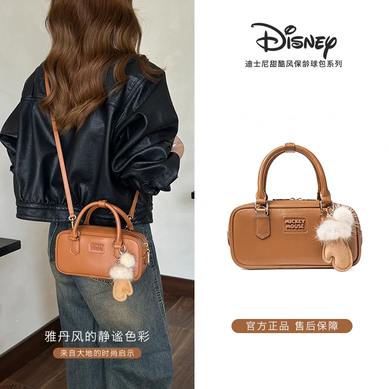 Disney/迪士尼正品秋冬新款【保龄球包】百搭手提单肩斜挎包包女
