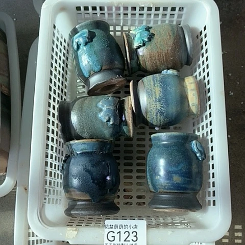 紫砂花盆123微瑕品口径4厘米左右的时间