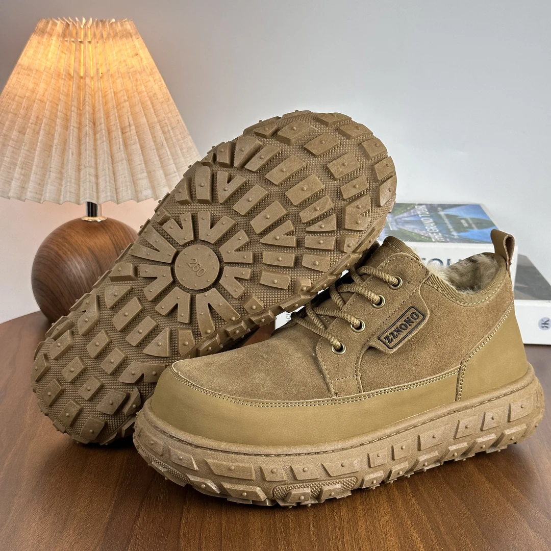 真皮真毛内里全羊毛！男士防滑加厚保暖雪地靴新款榴莲大底Z8977