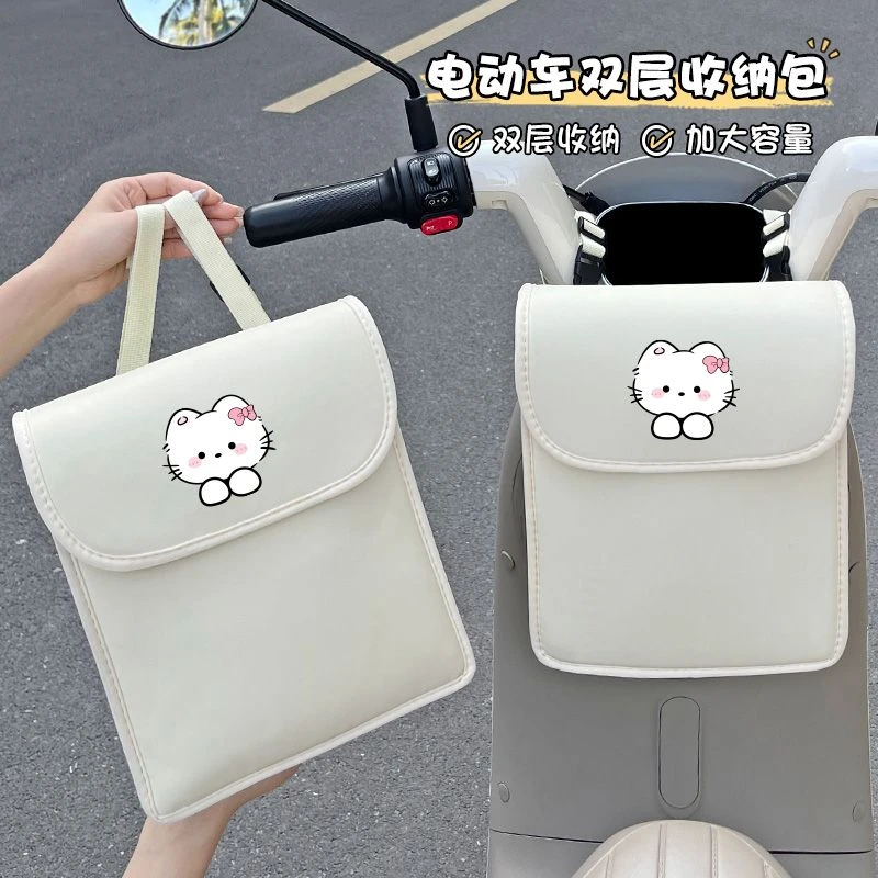 电动车前置物兜后置挂包可爱防水适用雅迪爱玛小牛电瓶车小挂袋女